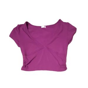 garage plum colored baby tee
